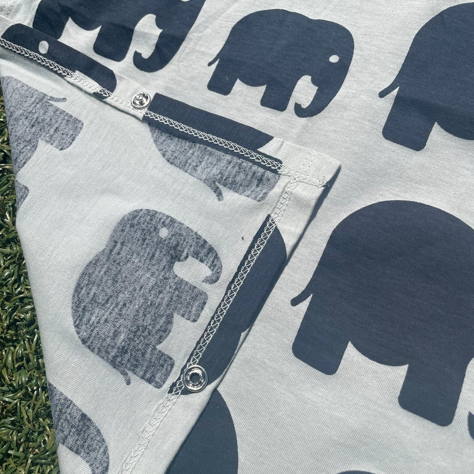 Multifunktionale Abdeckung mit UV-Schutz für Kinderwagen, Kindersitze, Babytragen und zum Stillen. Sonnenschutz mit UV-Schutzfaktor 50+ für Babys und Kinder. Für den Urlaub, den Strand, (Elefant)