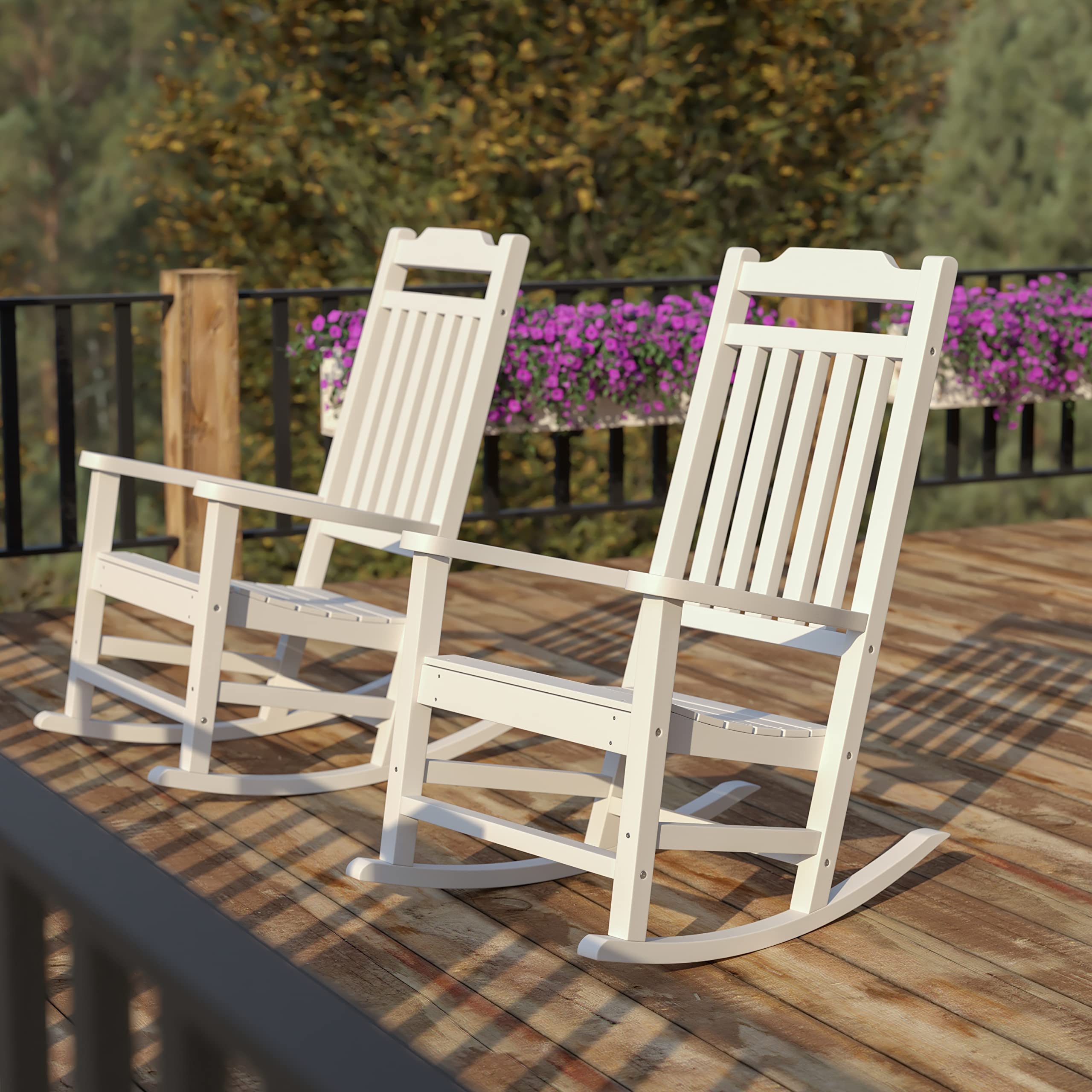 Amazon.com : EMMA + OLIVER Set of 2 All-Weather Rocking Chairs in