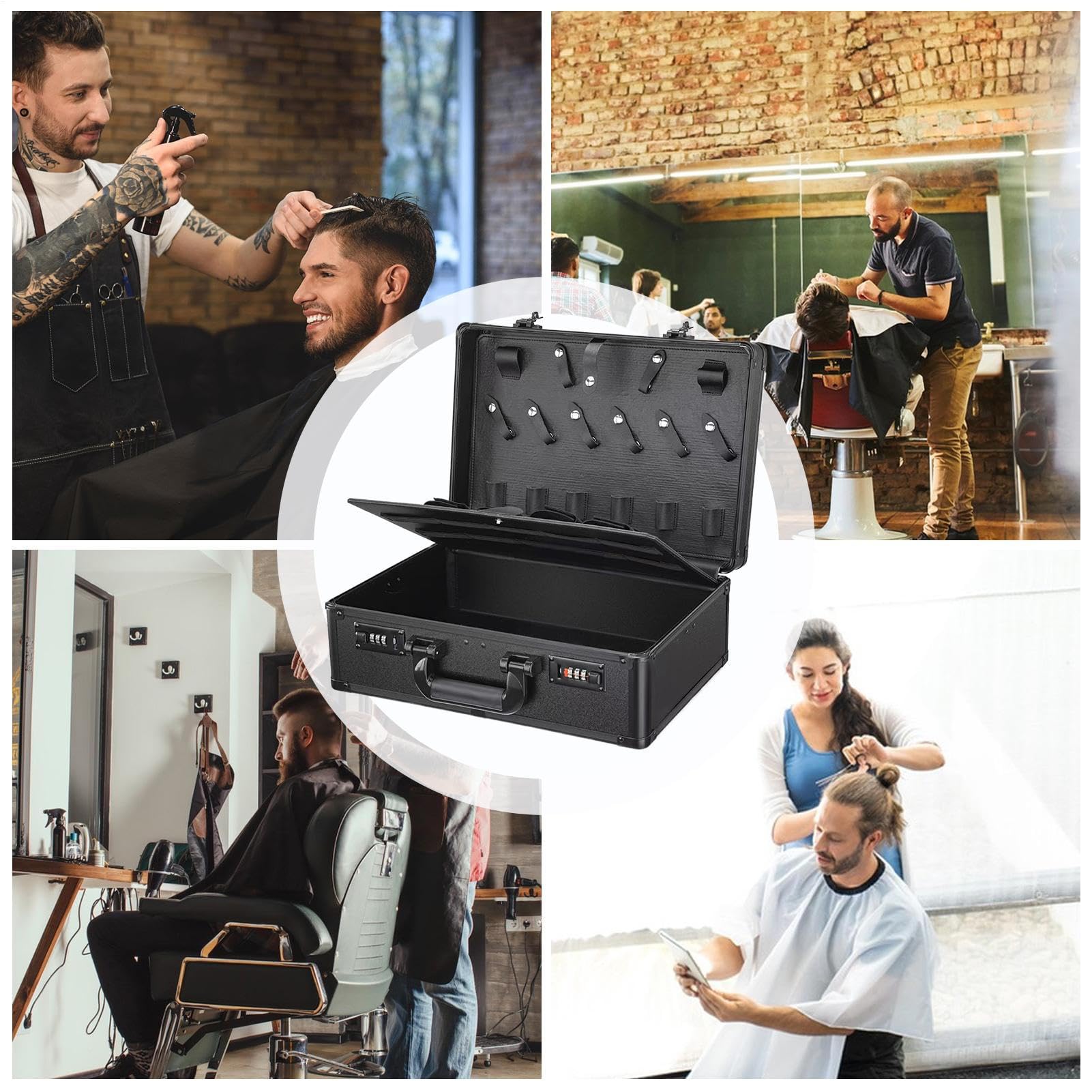 Friseur Tragekoffer Robuster Tragbarer Trimmer Organizer mit Schlössern