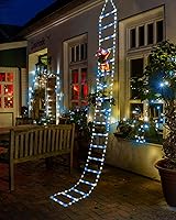 Vista 10 de Toodour - Luces de decoración navideña, 1 m de luces decorativas RGB inteligentes de Navidad con Santa Claus, luz de escalera controlada por