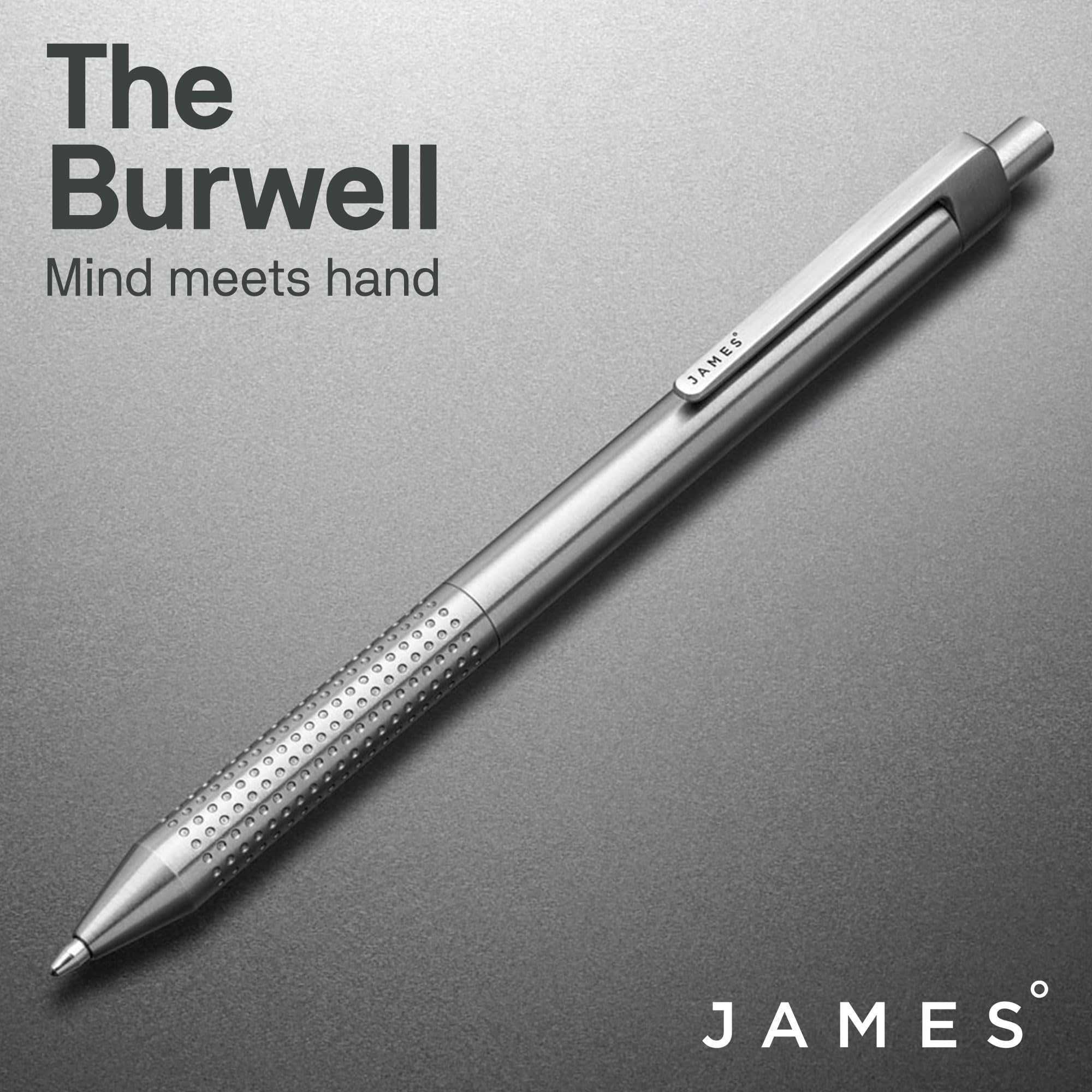 JAMES Burwell EDC Click Pen Slim Machined Stainless Steel Barrel Designed for Daily Carry Silver — view 2
