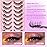Royaomis D Curl Cat Eye lashes Wispy Russian Strip Lashes that Look Like Extensions 8D False Eyelashes Natural Look Pack 10 Pairs (RM-41)