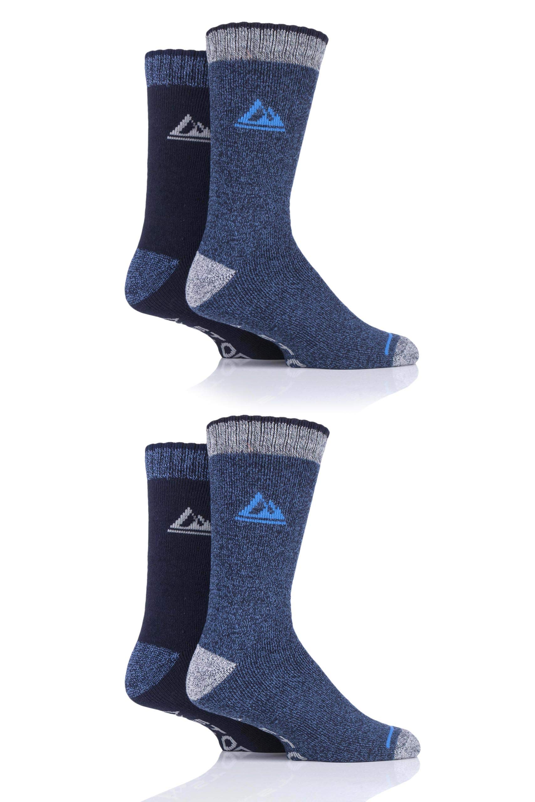 Storm Bloc Men's Navy/Blue/Turquoise Performance Boot Socks Pack Of 4 6-11