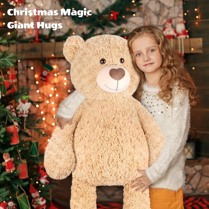 SuzziPals Osito de peluche gigante de 43 pulgadas, peluche realista, para aliviar estrés y compañía miniatura 9