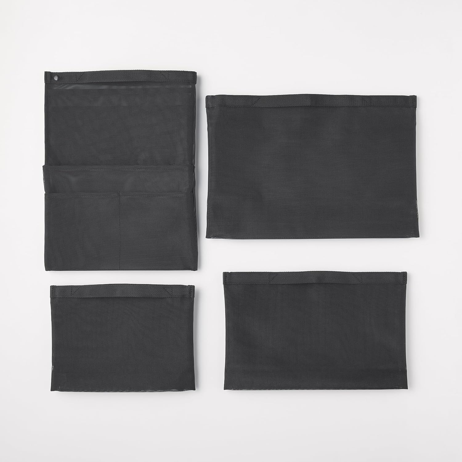 Nylon Mesh Bag Organizer Vertical A4 - Black
