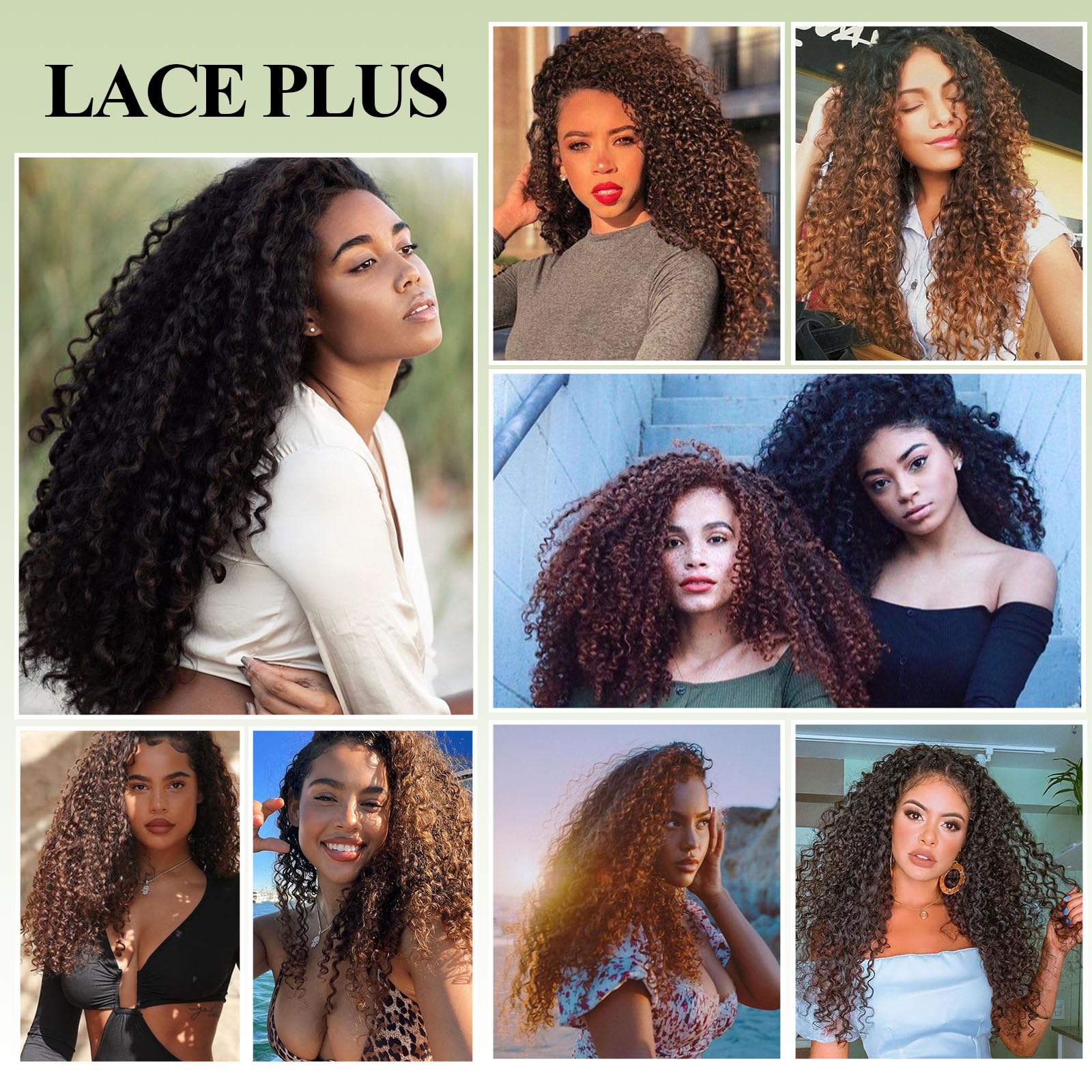 24-Inch Curly Clip-In Hair Extensions, 7-Piece Synthetic Set