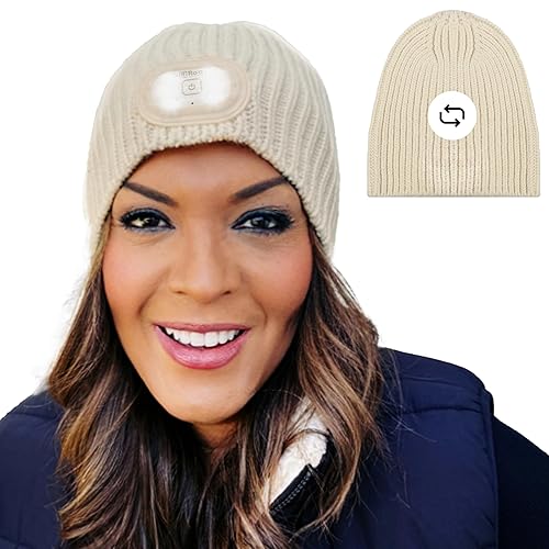 HEAD LIGHTZ® Rechargeable LED Beanie Hat – Hands-Free Lighted Cap