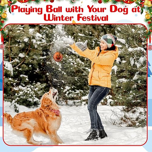 Miniatura 6 de Civaner 18 Pelotas de Tenis Chirriantes de Navidad para Perros de 2.5 Pulgadas Juguetes para Perros a Granel Pelota para Perros Pequeños Medianos