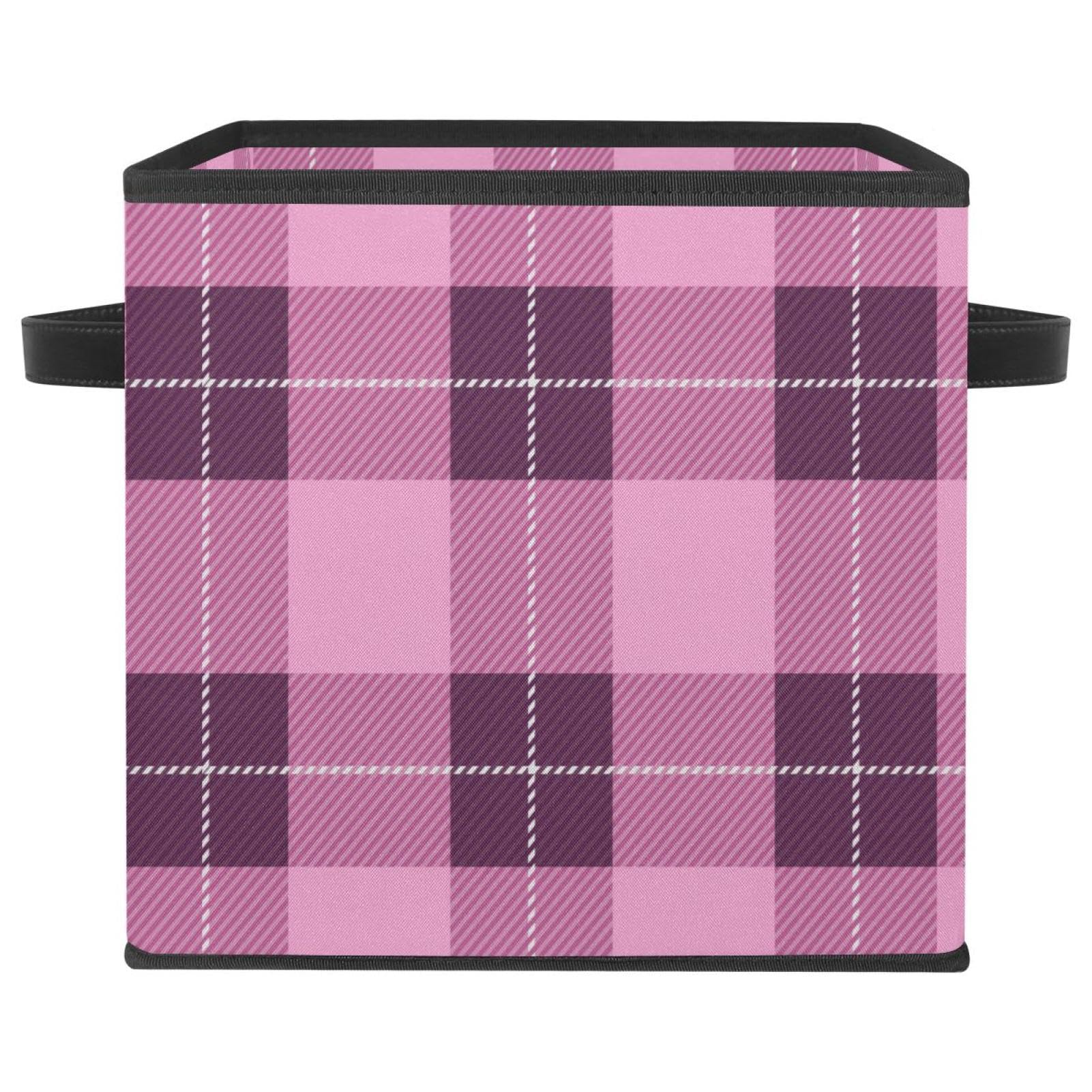 Boîte de rangement placard chambre pour organiser vêtements cube tissu rose