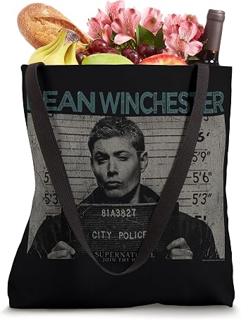 Supernatural Dean Mug Shot Tote Bag