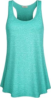 Sponsored Ad - Miusey Womens Sleeveless Loose Fit Yoga Workout Racerback Tank Top