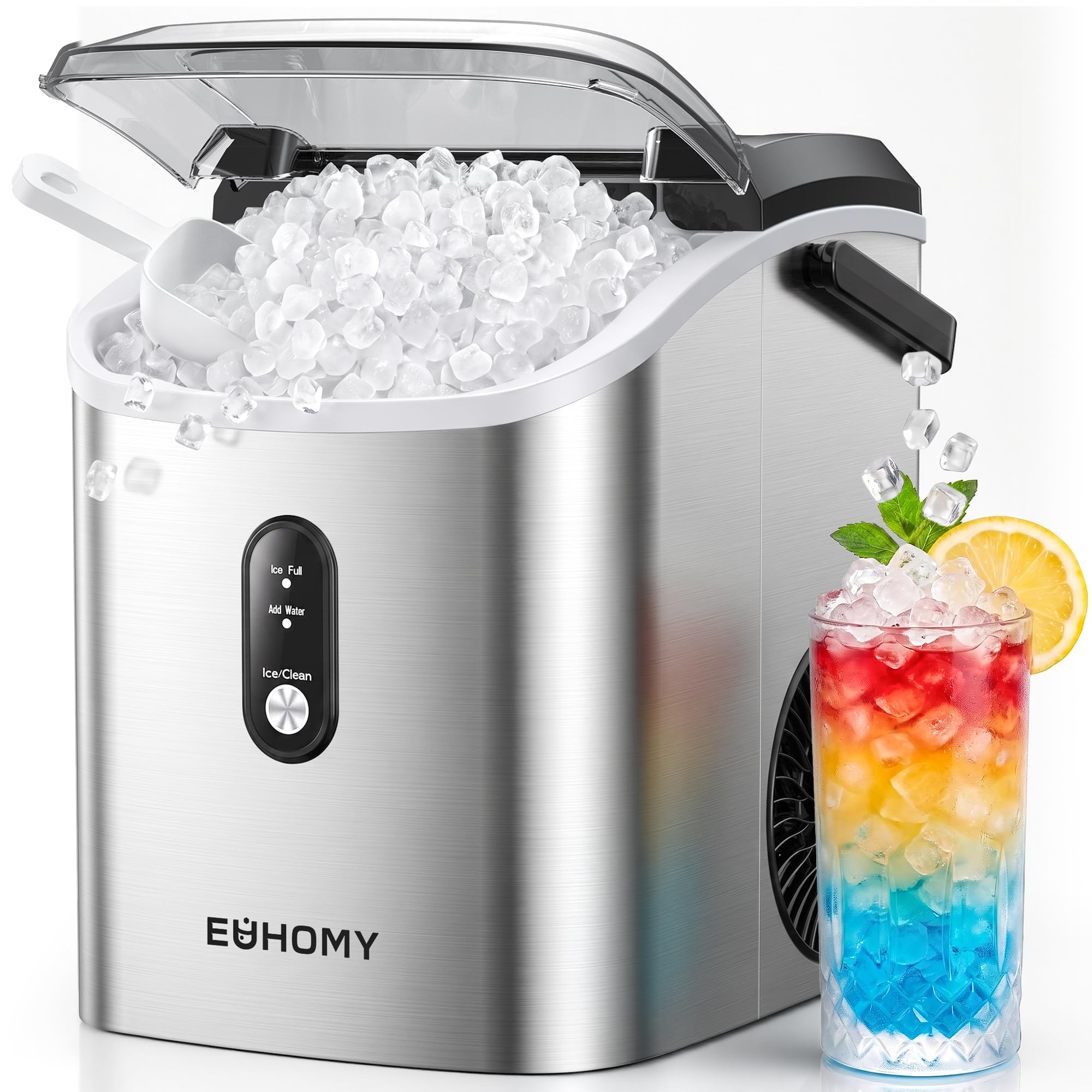 View 1 of [SOLD FOR PARTS] EUHOMY Nugget Ice Maker Countertop - 34lbs/24H Sonic Ice