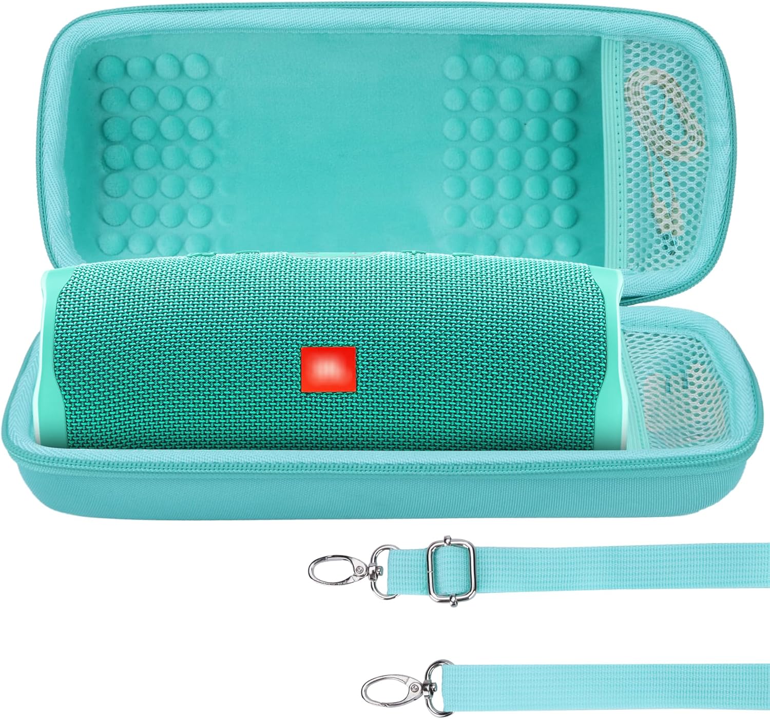 Hard Case Compatible with JBL Charge 5 Charge 4 Waterproof Speaker (Teal Case) - Image 2