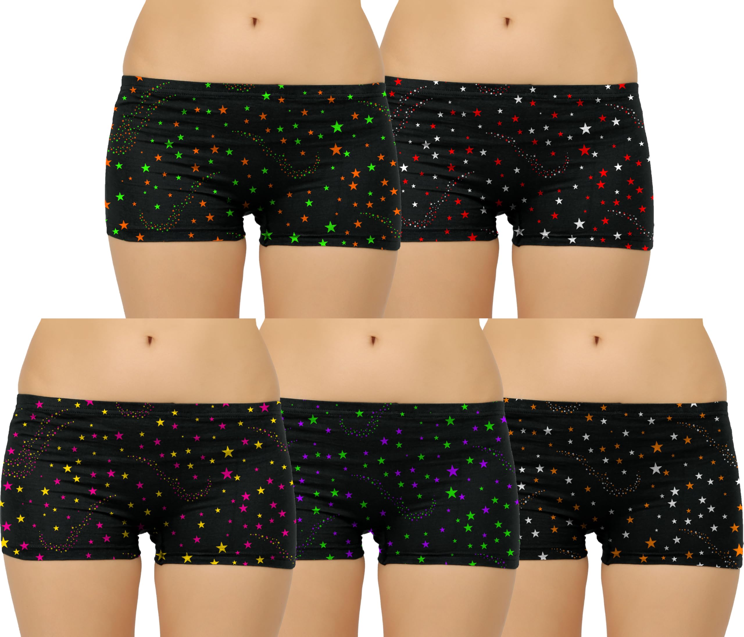 Women Regular Cotton Printed Boyshorts/Panty (Pack of 5)-image-49