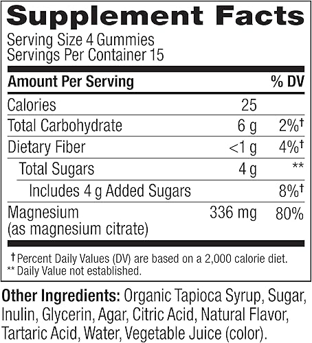 Miniatura 8 de OLLY Gomitas de magnesio relajantes, apoyan la relajación muscular*, citrato de magnesio, sabor frambuesa y lavanda, suministro para 15 días - 60