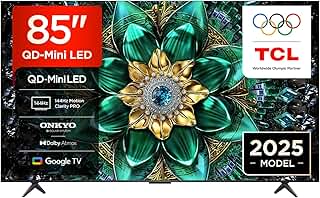 TCL 85Q6C-UK QD-Mini LED TV, 4K HDR Premium 1000nits, Smart 