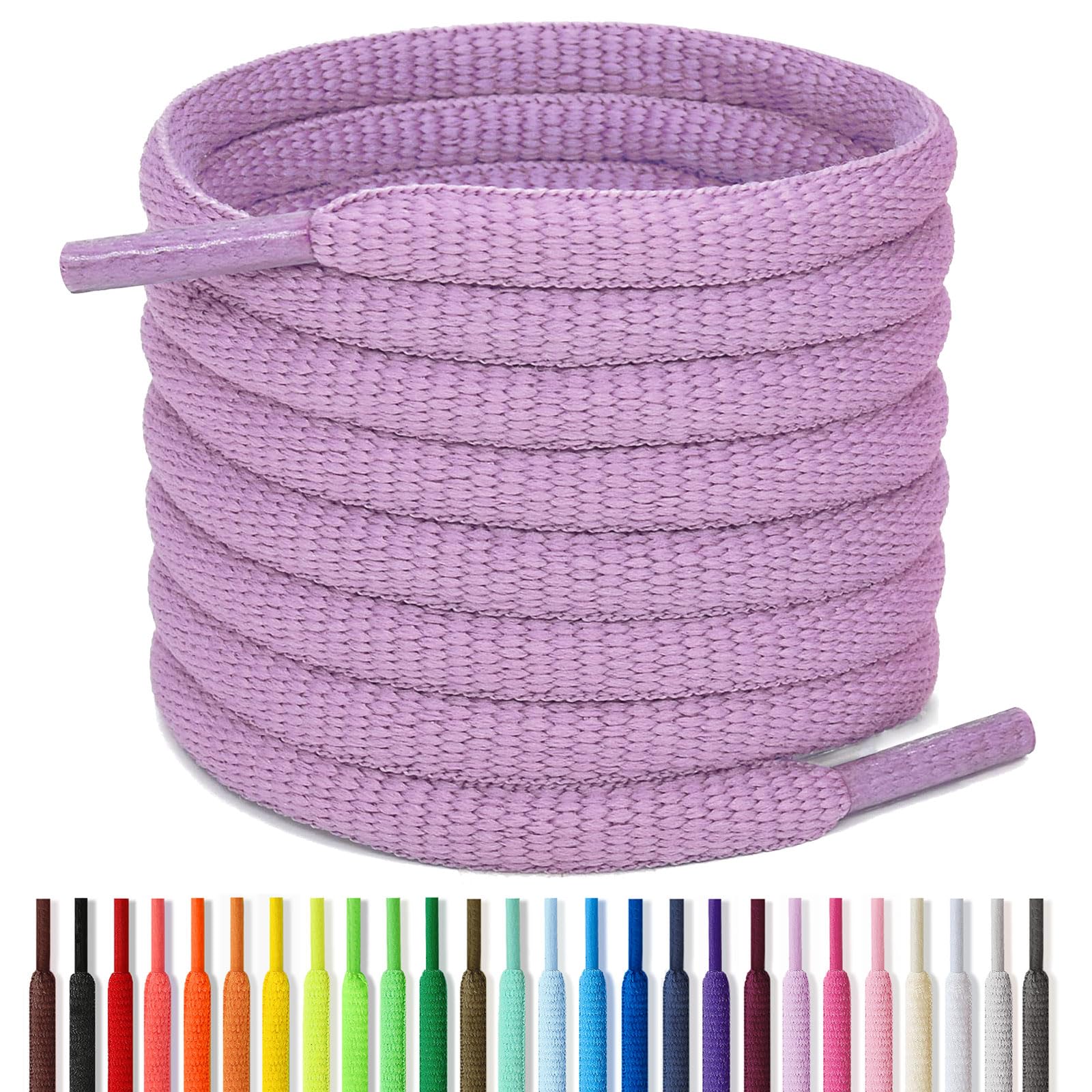 Handshop 1/4" Oval Athletic Shoelaces 24"-72" in 22 Colors Half Round Shoe Laces