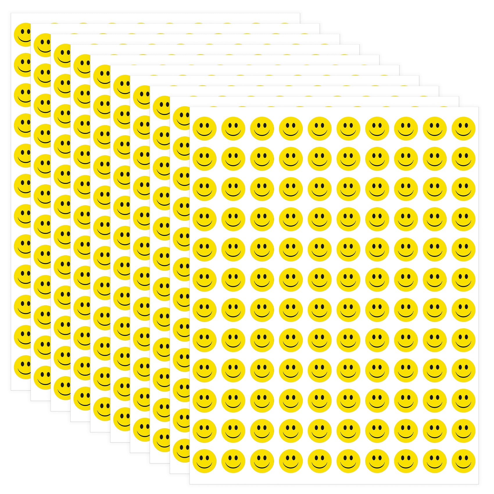 Smiley Face Stickers, Reward Stickers, Self-Adhesive, Lightweight and Portable - Ideal for Teachers and Parents to Use in The Classroom, Home and Office, 50 Sheets