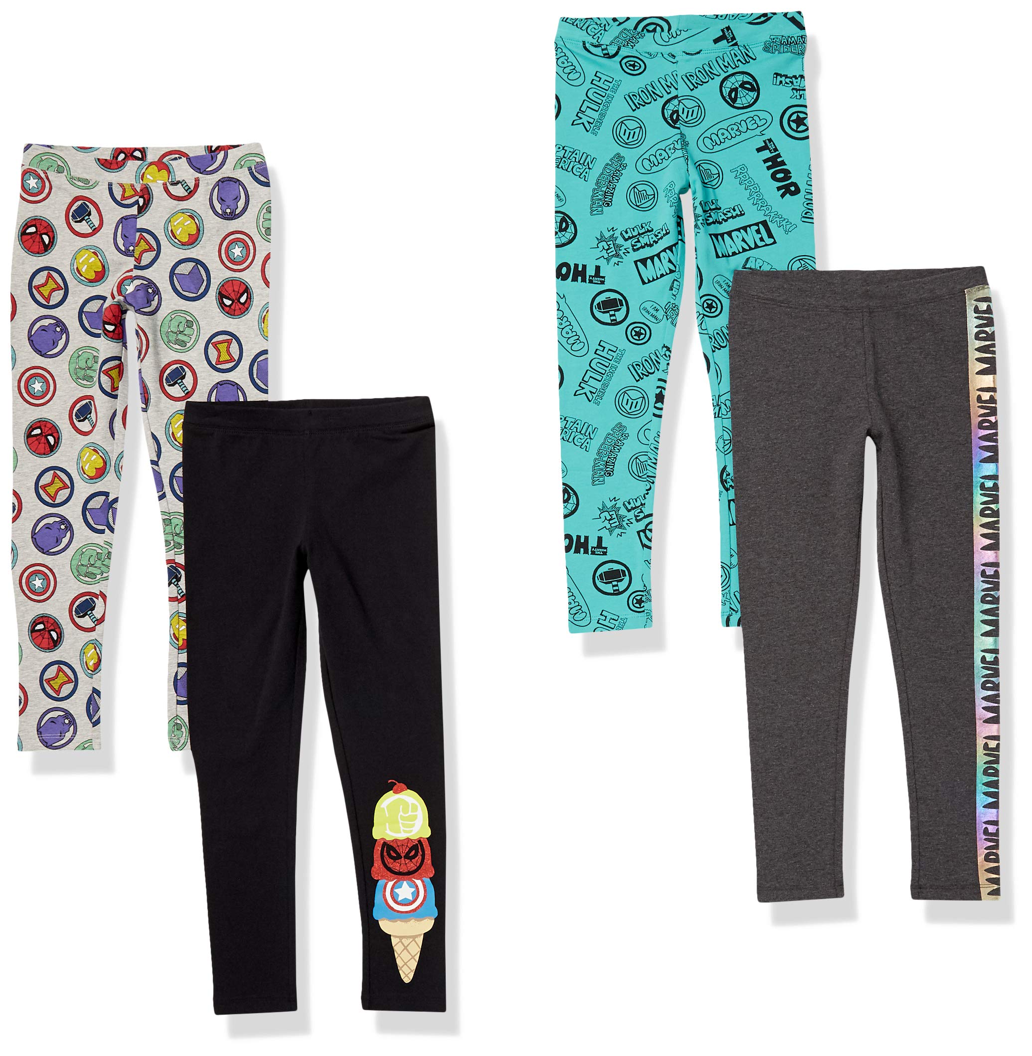 Amazon Essentials Disney | Marvel | Star Wars | Frozen | Princess Girls and Toddlers' Leggings, Multipacks — view 29