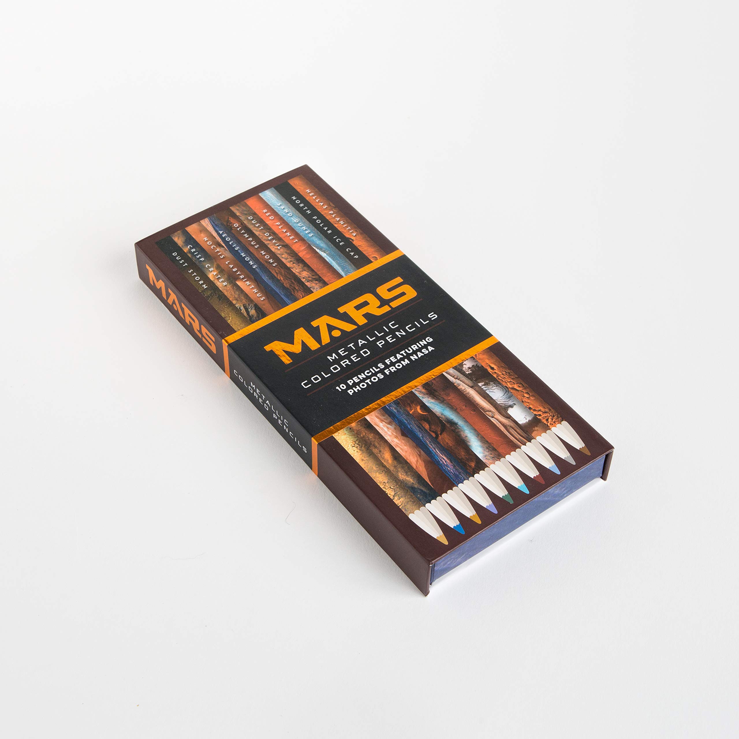 Mars Metallic Colored Pencils: 10 pencils featuring photos from NASA (10 Shiny Multicolor Pencils; Coloring Pencils with NASA Space Theme) (NASA x Chronicle Books) - Image 7