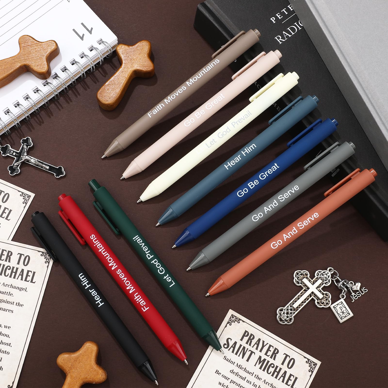 Tenceur 20 Pcs LDS Mormon Pens Lds Youth Theme Ballpoint Pens Bishop Christian Faith Baptism Gifts for Women Men Teens Office School