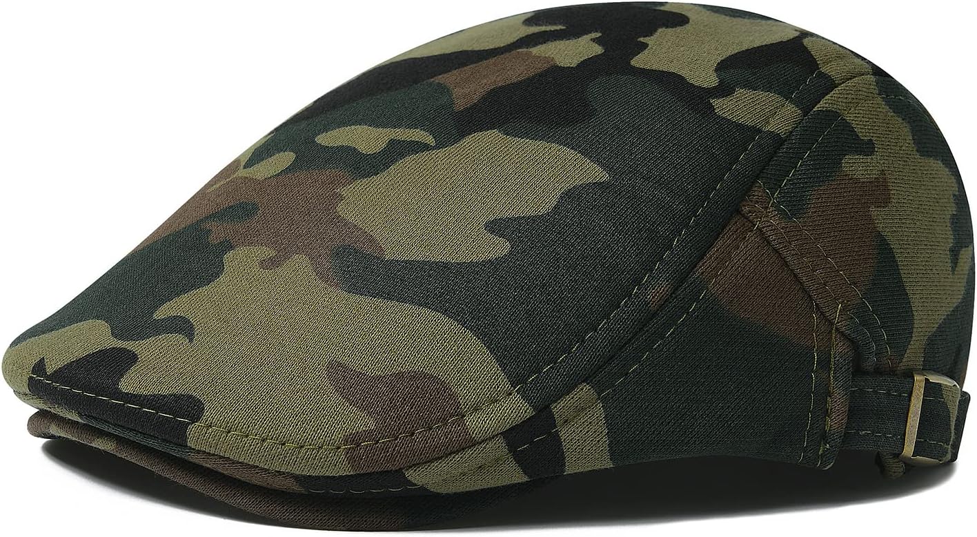VOBOOM Men's Cotton Flat Ivy Gatsby Newsboy Driving Hat Cap
