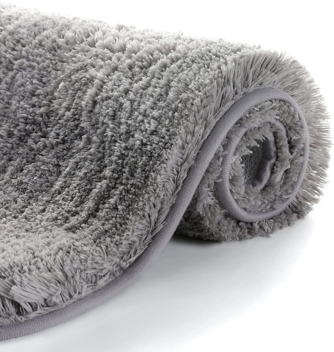 VMPS Indoor Doormat Water Absorbent Anti Skid Door Mat Floor Mats, Rubber Backing Non Slip Door Mats Inside Entrance Door Runner Rug Mud Dirt Trapper, Machine Washable Grey Pack of 1