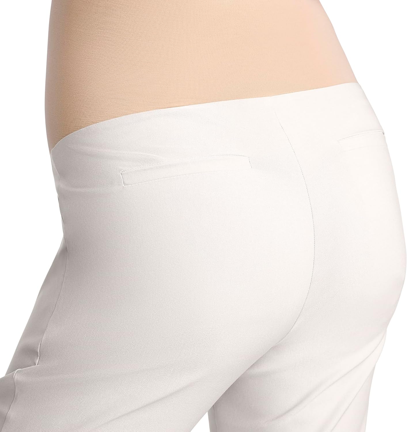 Motherhood Maternity womens Super Stretch Secret Fit Over the Belly Ankle Straight Leg Pregnancy Dress Pants for Work - Image 6