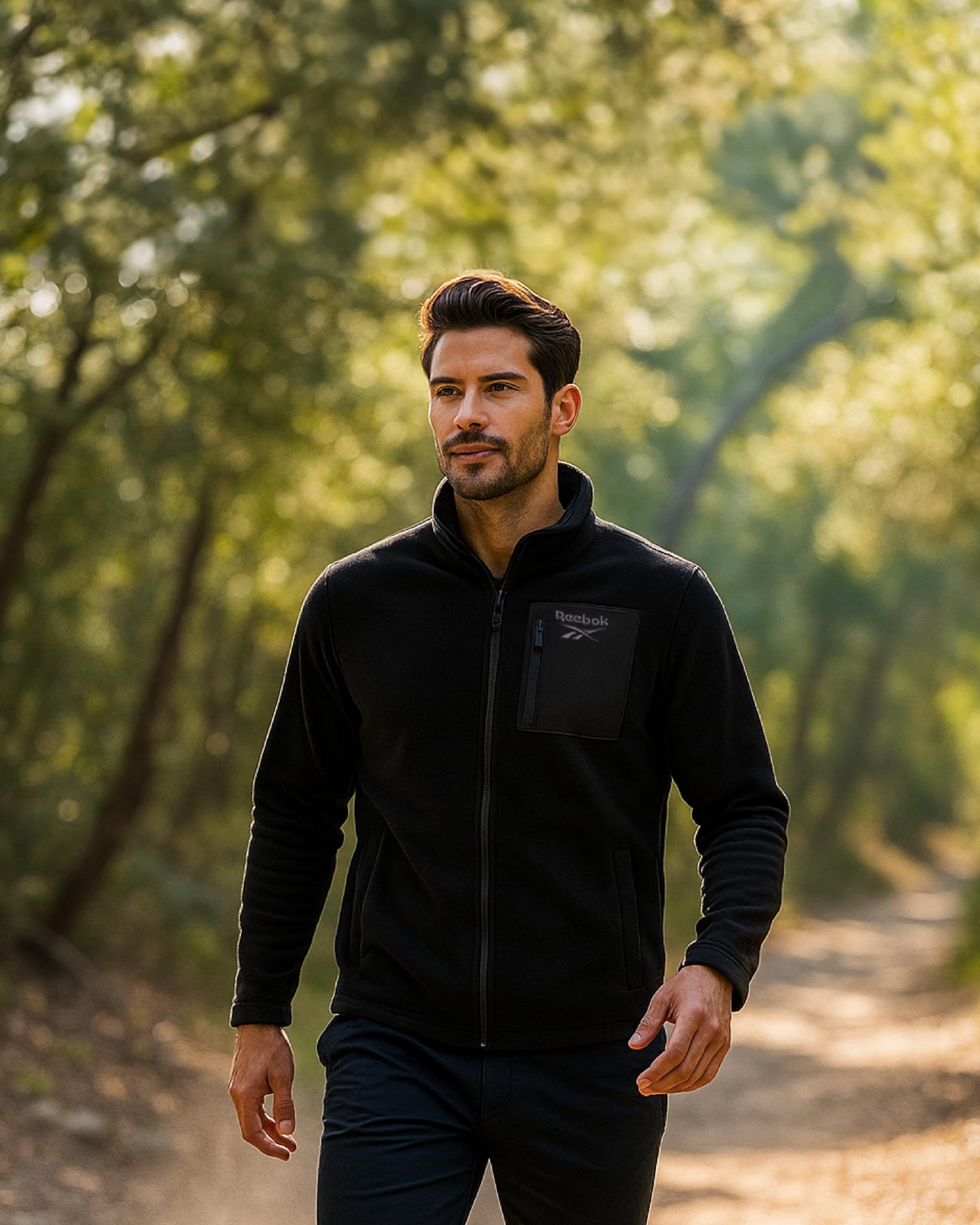 Reebok Herren M Polar No Hood Fleece-Oberbekleidungsjacken