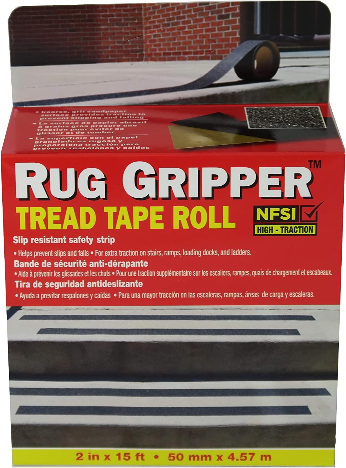 Lok-Lift Rug Gripper Tread Anti Slip Tape 2 in x 15 ft