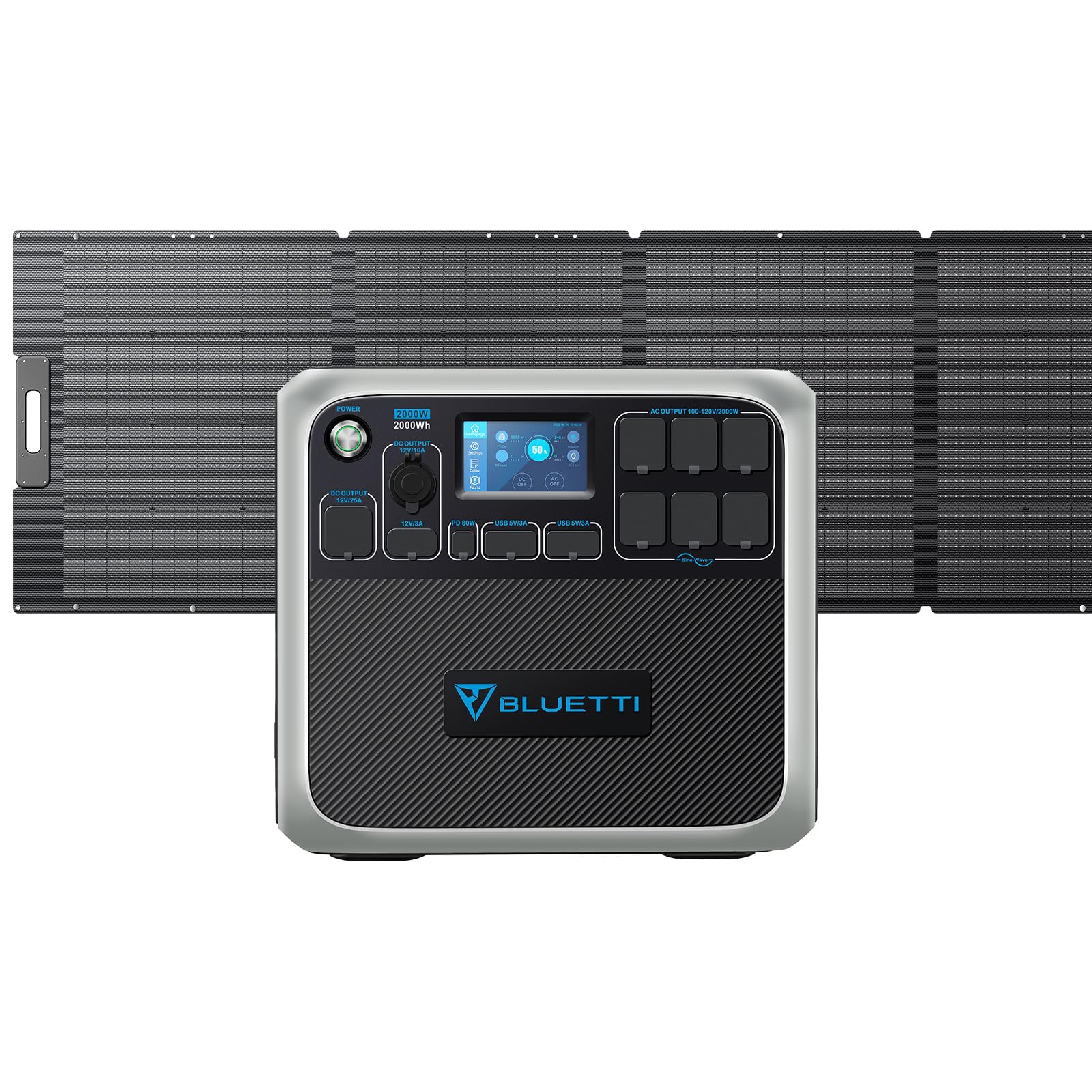 BLUETTIハイパワーポータブル蓄電池 AC200P➕太陽光パネル1セット 