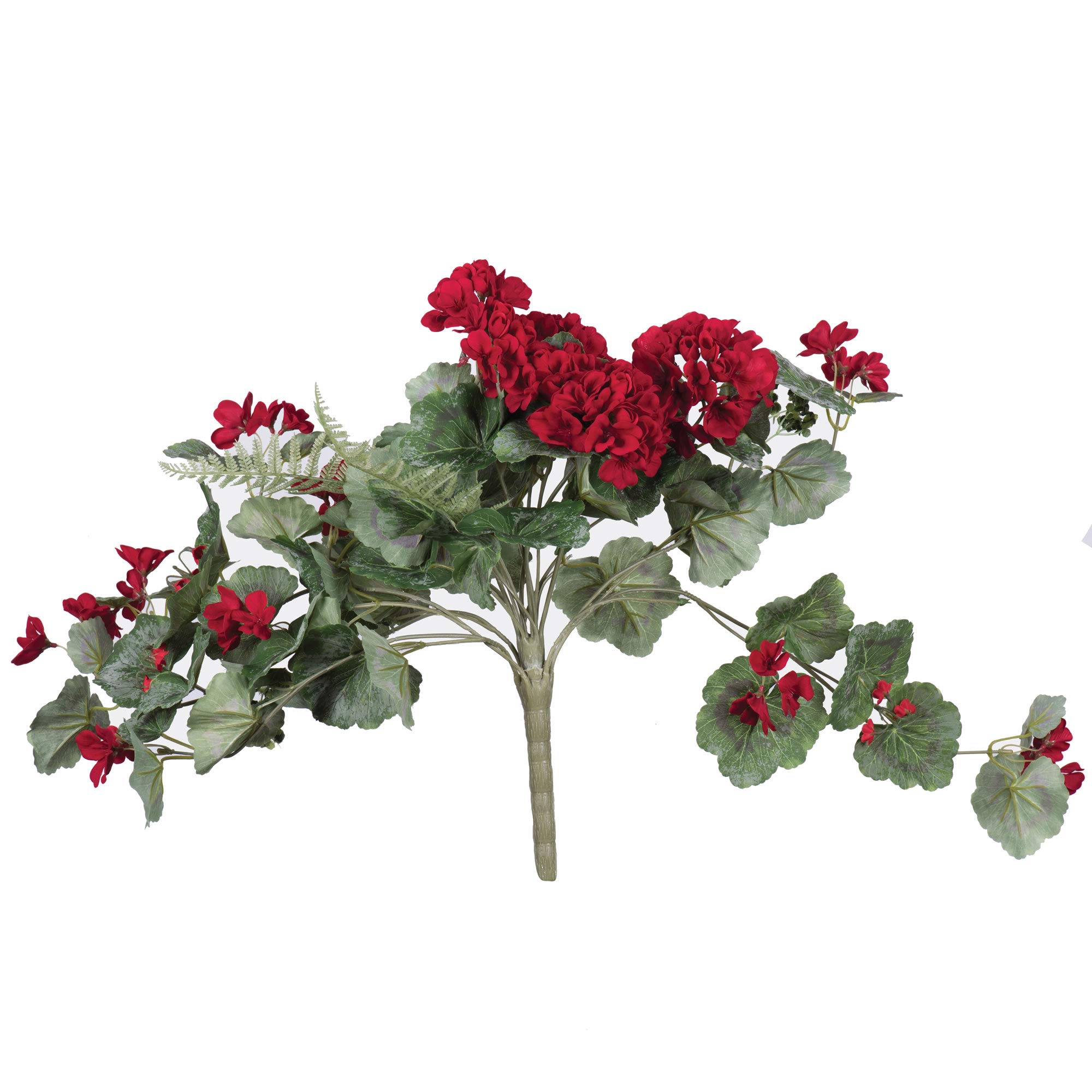 Vickerman Everyday Artificial Red Geranium Hanging Bush 22