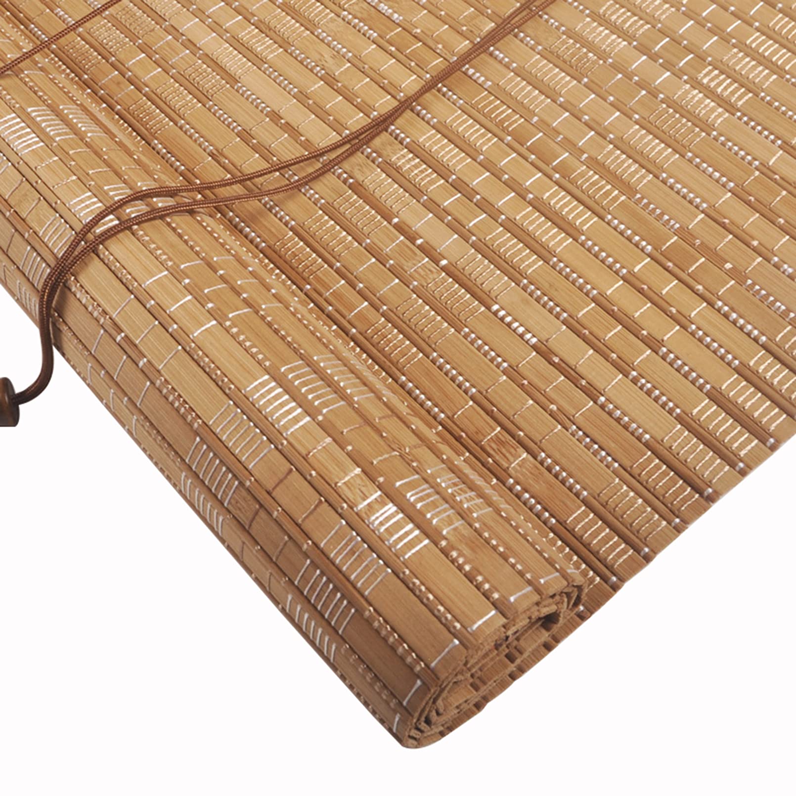 Roller Blind Light Carbonized Bamboo Blind Roller Shades,Vintage Decoration Bamboo Roll Up Window Blind Sun Shade,Blackout Breathable Natural Roman Blinds Louver,For Outdoor/Indoor,Customizable (50X100cm/20X39in)