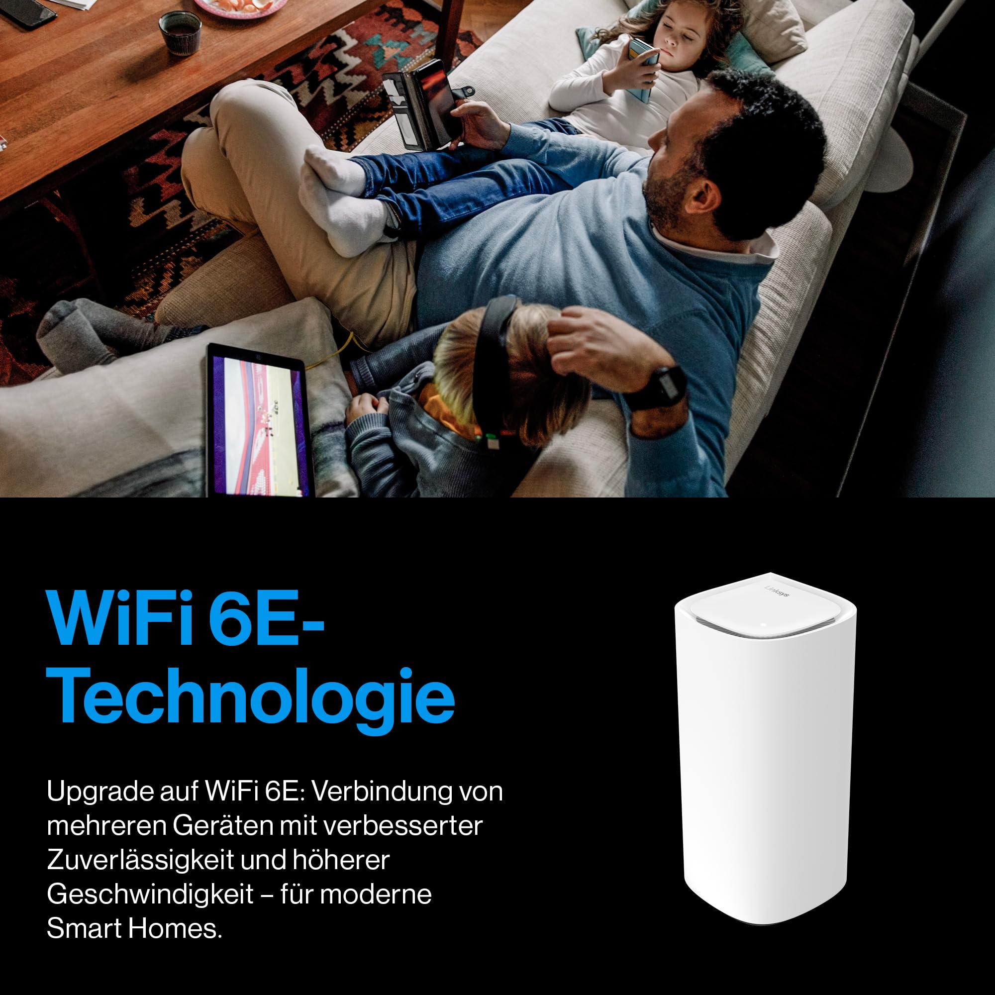 Linksys Velop Pro WiFi 6E Mesh-System MX6203-KE – Cognitive Mesh-Router mit 6-GHz-Band-Zugriff und 5 – Bild 5