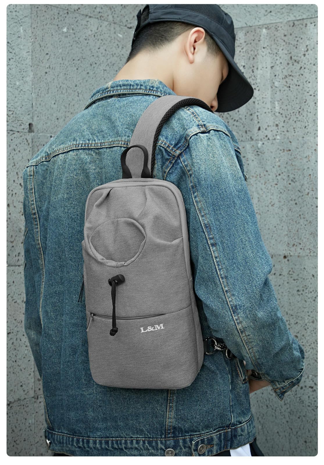 Riñonera Bolso De Pecho Deportivo Casual Moda Multifuncional Alta Gama para Hombres-Azul