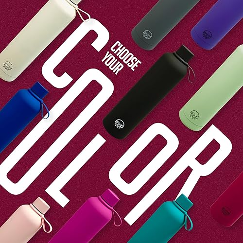 Miniatura 6 de Mayim "The Dome" Botella de agua aislada de acero inoxidable con tapa superior de rosca, botella de agua deportiva con acabado mate súper suave al