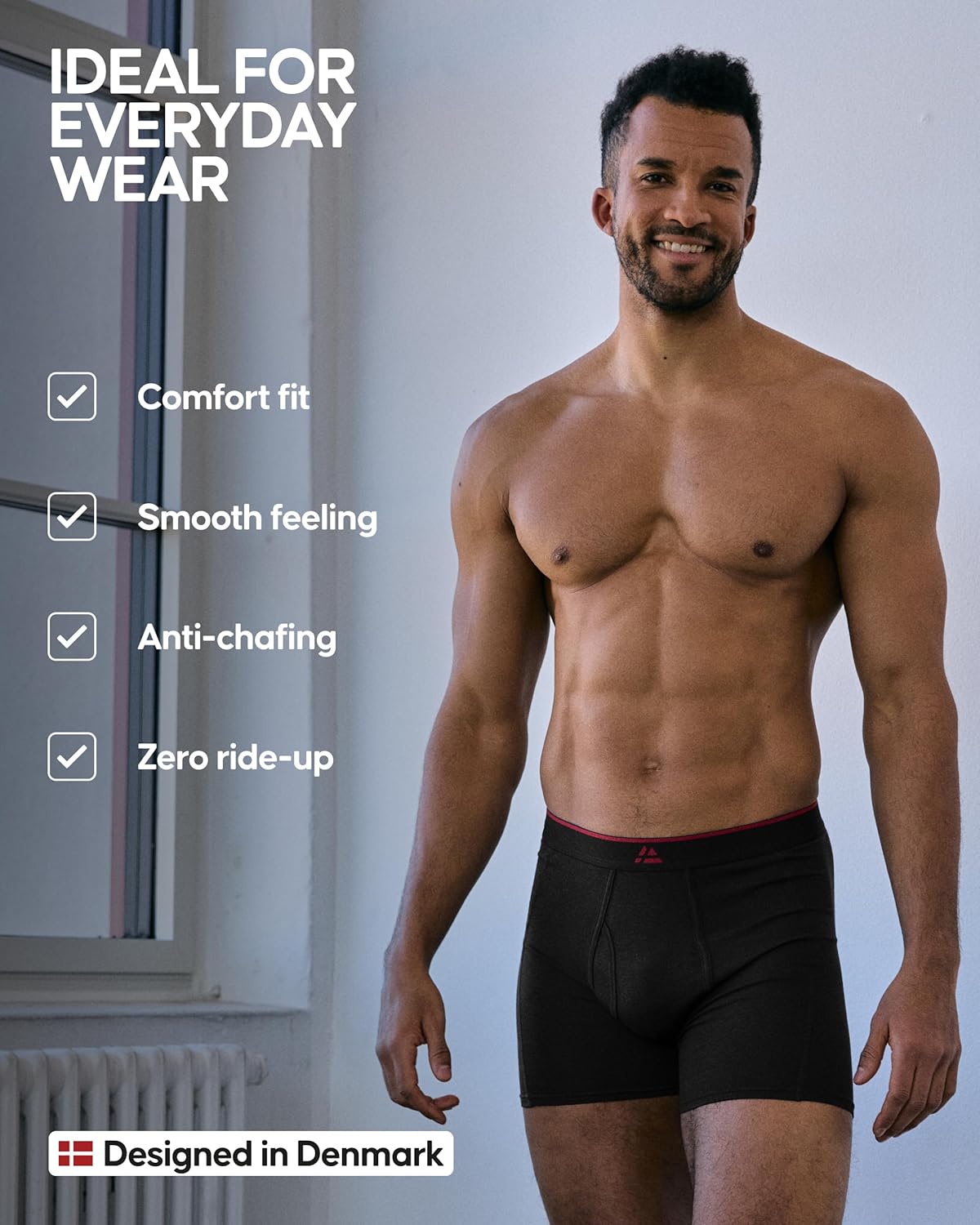 DANISH ENDURANCE Men's Bamboo Viscose Boxer Briefs (6 or 10-Pack) – Ultra-Soft, Breathable, Tag-Free, With/Without Fly - Image 3