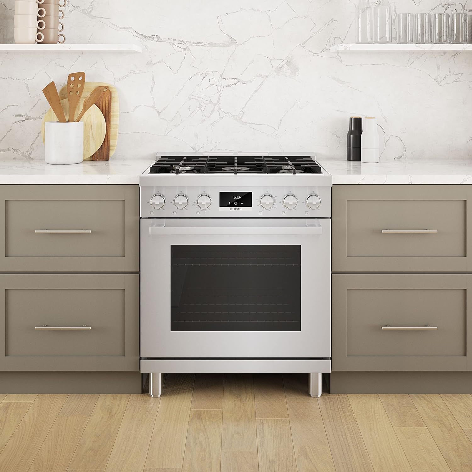 Bosch Gas Range installed in a kitchen setting