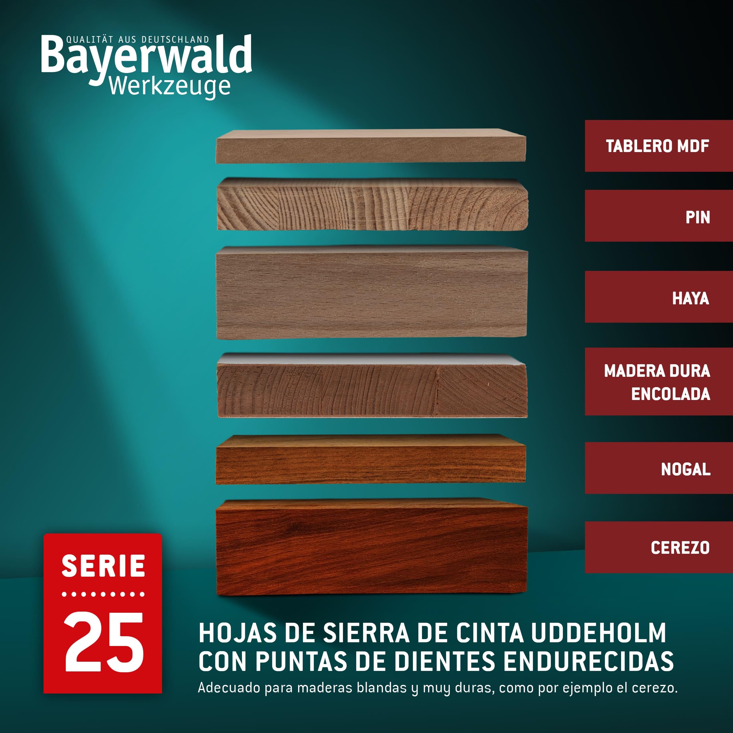 Bayerwald Uddeholm - Hoja de sierra de cinta (2240 x 10 x 0,6 x 6 mm, para todo tipo de madera/cinta de sierra, apta para Elektra Beckum, etc.).