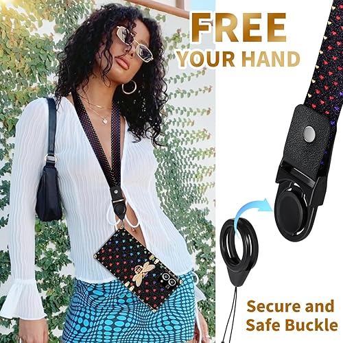 Miniatura 10 de Loheckle Funda para Moto One 5G ACE (también para One 5G UW ACE) para mujer, fundas cuadradas de diseño con soporte para anillo y cordón, elegante