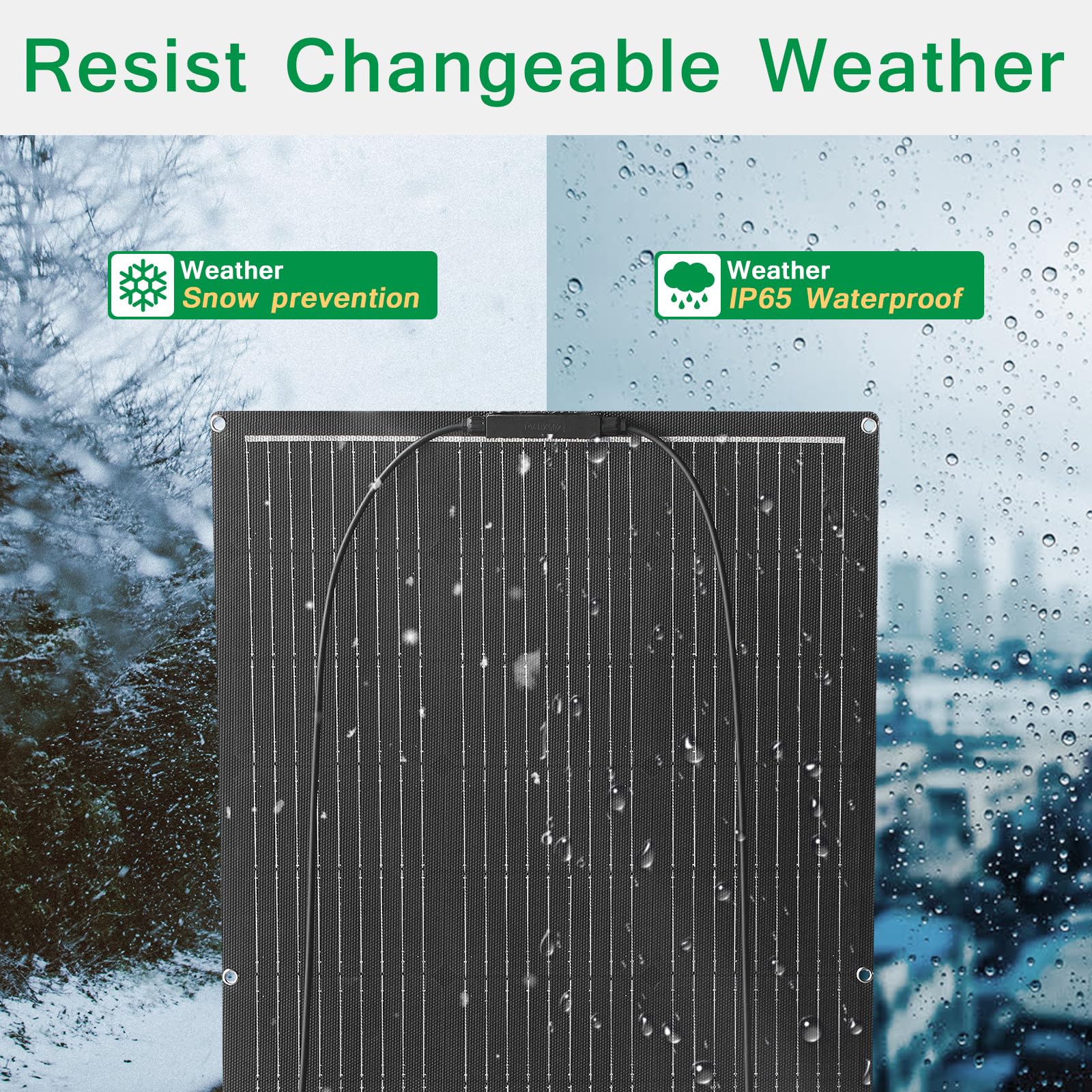 Moduły solarne 200 W, elastyczny zestaw, 2 x 100 W, 12 V, monokrystaliczny panel słoneczny do off-grid jachtu, kampera, kampera, kampera, 12 V, ładowanie baterii (2)