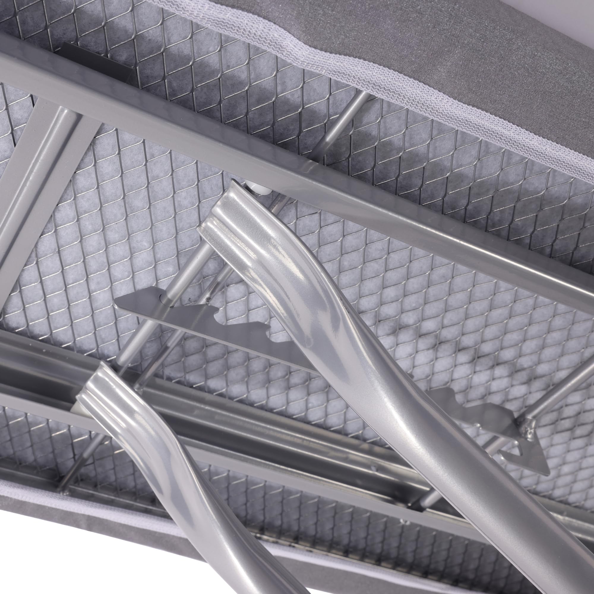 SensaHome Bügelbrett – Klappbarer Bügeltisch mit Dampfeinheitshalter – 110×33cm – Hellgrau