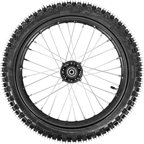 Miniatura 3 de 70100-17 (2.75x17) 1.6x17 neumático de rueda delantera y tubo interior de llanta con conjunto de rodamiento de 0.591 in para motocross todoterreno