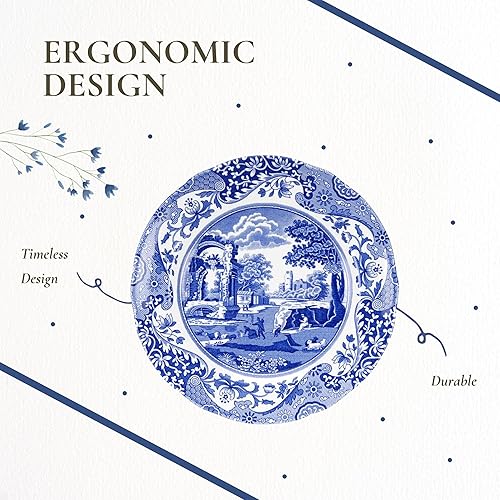 Miniatura 6 de Spode Juego de 4 platos de ensalada italianos azules, 7.25 pulgadas, loza fina de loza, fabricados en Inglaterra, aptos para lavavajillas