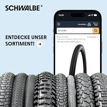 Schwalbe Rocket Ron Bicycle Tyre MTB Tyre 16 to 29 Inches Tubeless Easy for Cross Country and Marathon Tyres ADDIX Compound Combines Speed and Cornering Grip