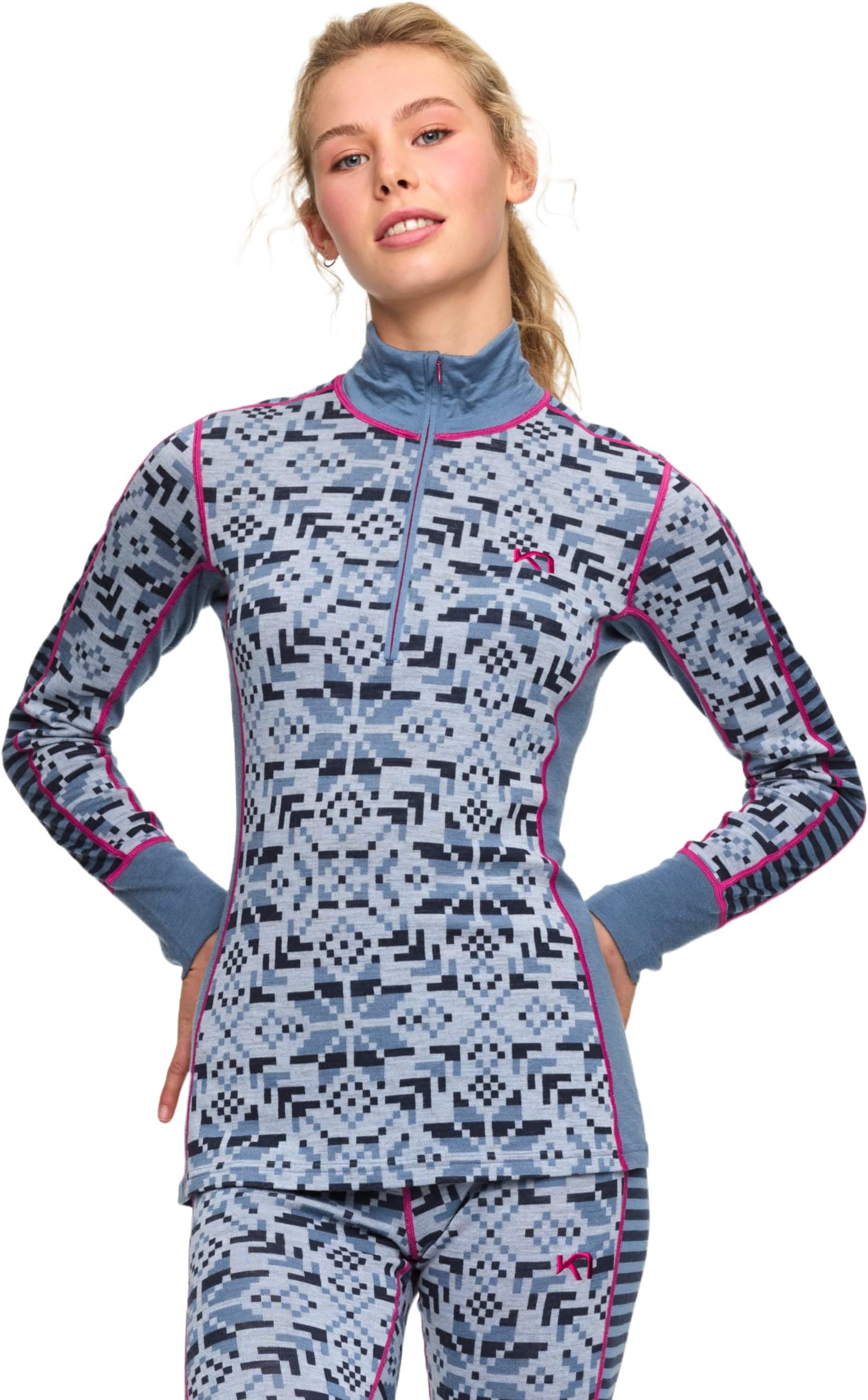 Kari TraaWomen's Else Half Zip Baselayer - Premium 100% Merino Wool Shirt
