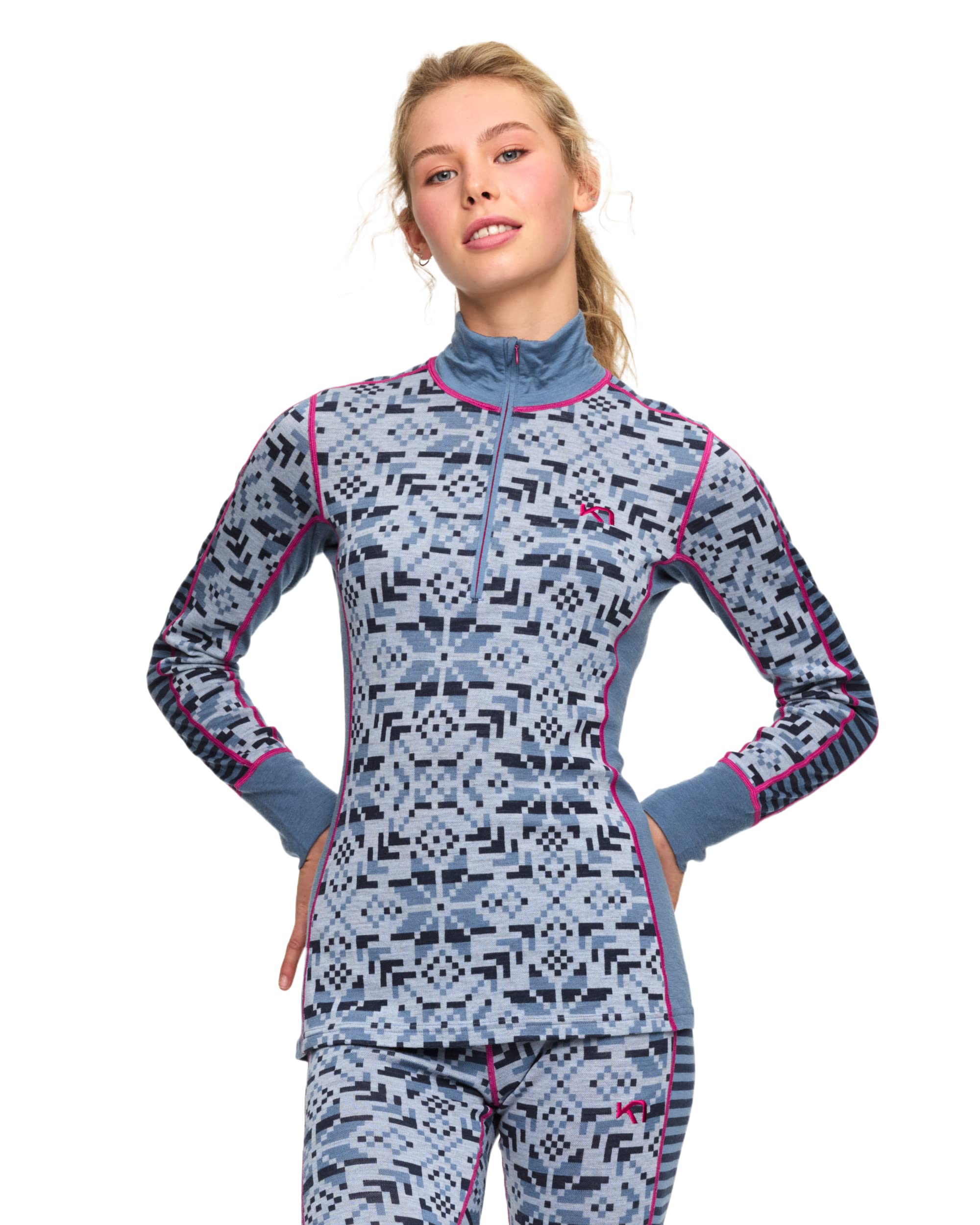 Kari TraaWomen's Else Half Zip Baselayer - Premium 100% Merino Wool Shirt