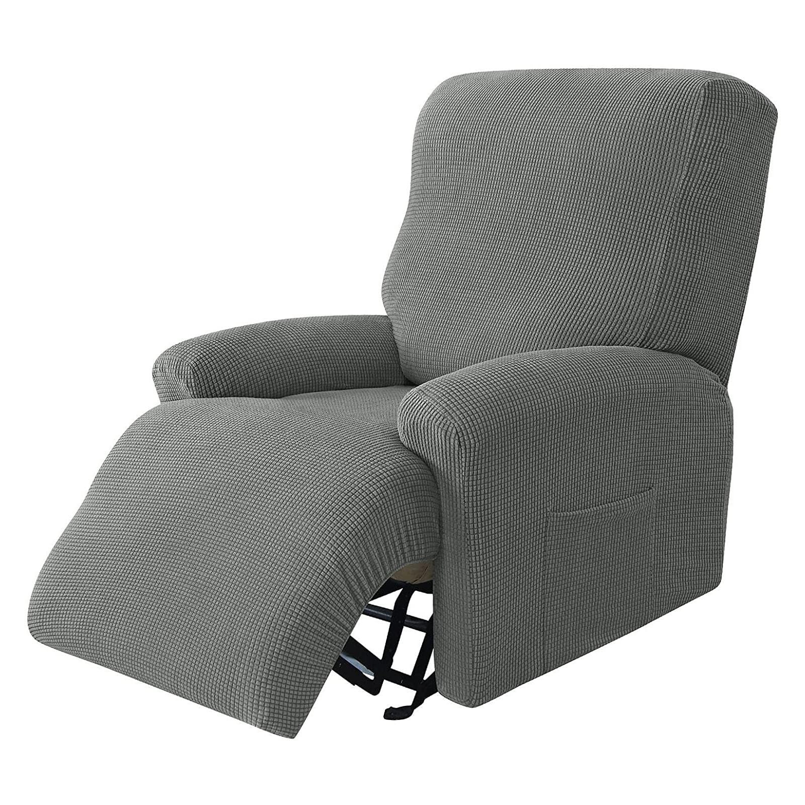 Funda reclinable elástica de cuadros lavable para sillón relax