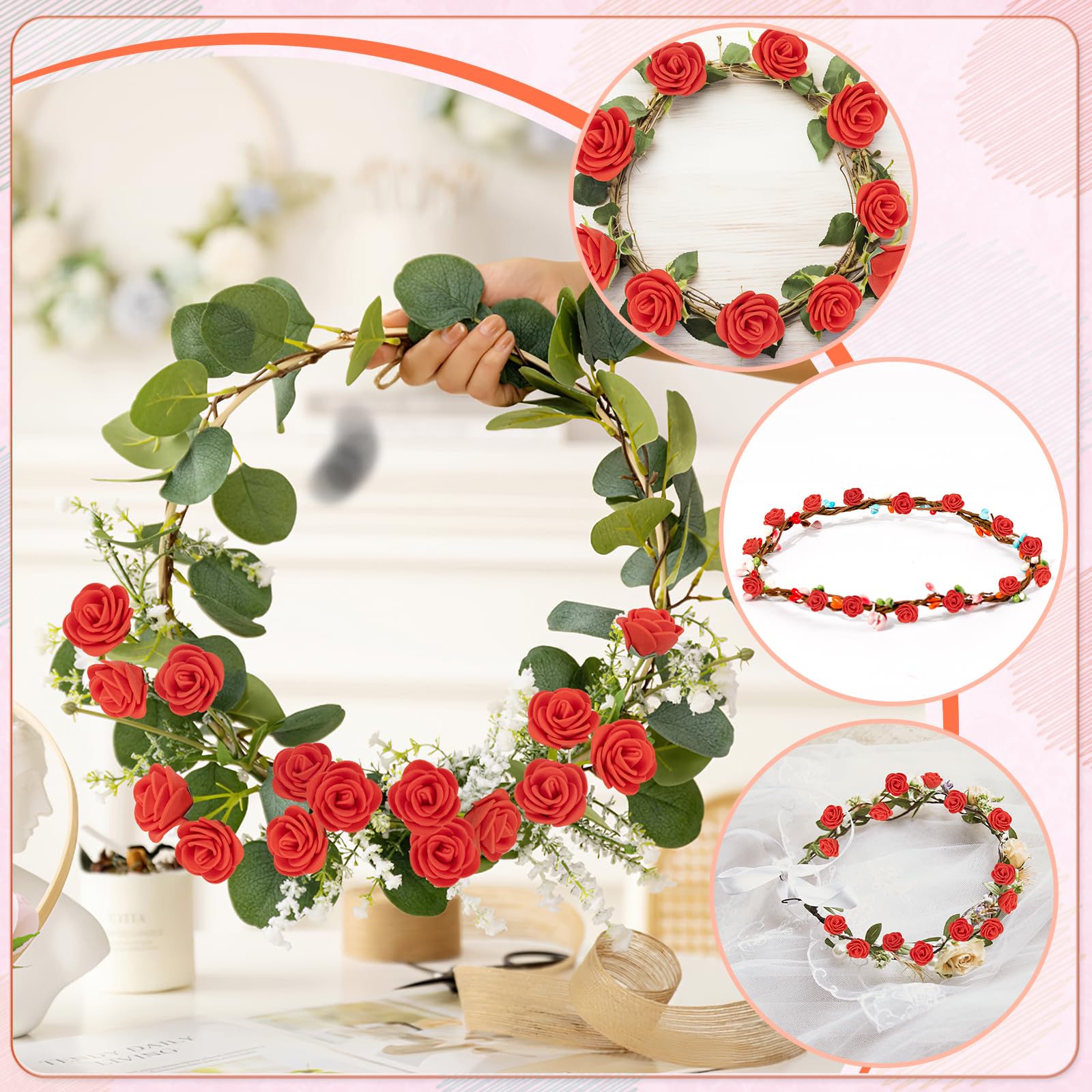 MWOOT Roos rode kunstbloemen, 144 stuks, mini-roos van schuim, kleine kunstros, voor doe-het-zelf, bruiloft, feest, festival, Valentijnsdag, decoratie, 2,5 cm kunstbloemen MWOOT Roos rode kunstbloemen, 144 stuks, mini-roos van schuim, kleine kunstros, voor doe-het-zelf, bruiloft, feest, festival, Valentijnsdag, decoratie, 2,5 cm kunstbloemen