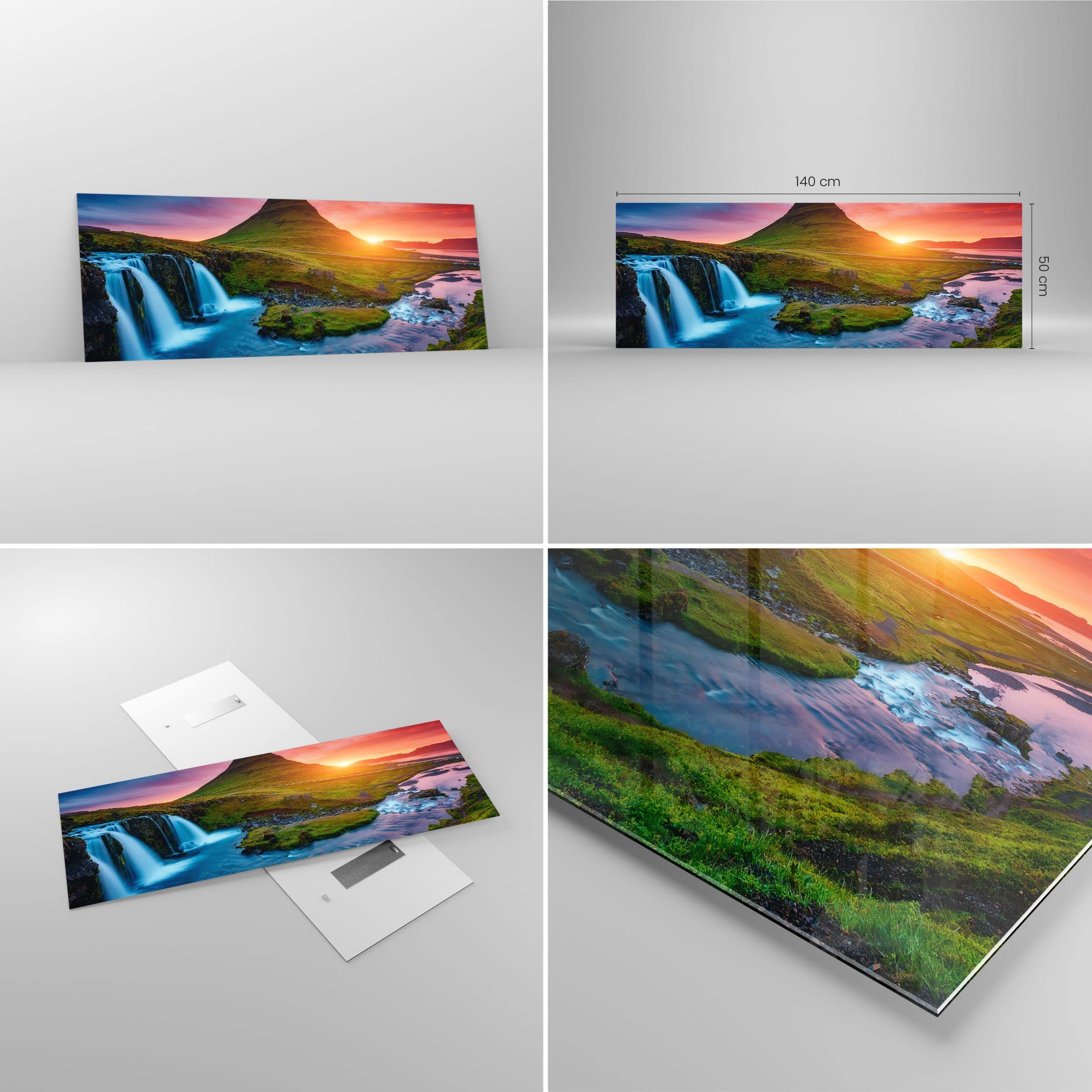 ARTTOR Impression sur Verre Moderne 140x50cm Paysages Nature - 2963